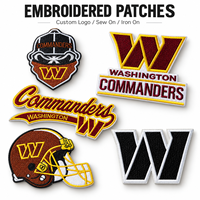 Écussons brodés personnalisés pour équipe de football américain, logo des Washington Commanders, à coudre ou à repasser sur les vêtements, les chapeaux, les vestes