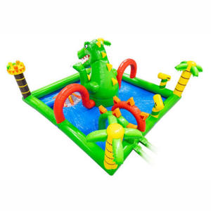Aire de jeux aquatique gonflable avec mur d'escalade et équipements sportifs pour usage commercial, style <span class=keywords><strong>Dinoworld</strong></span> - Product Image 2
