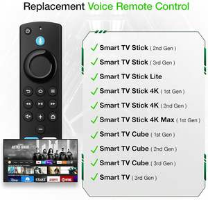 Télécommande de remplacement compatible avec les téléviseurs intelligents Fire TCL Lite avec commande vocale pour les téléviseurs Insignia <span class=keywords><strong>Pioneer</strong></span> Hisense <span class=keywords><strong>4K</strong></span> Cube Stick - Product Image 2