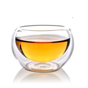 Tasses en verre isolées à <span class=keywords><strong>double</strong></span> <span class=keywords><strong>paroi</strong></span> <span class=keywords><strong>Verres</strong></span> à thé expresso résistants à la chaleur de 2oz avec logo personnalisé Cadeaux transparents pour boissons chaudes/froides - Product Image 2