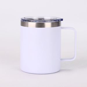12oz Stainless Steel Coffee Mug with Handle Insulated Travel Tumbler Coffee Cup with Slider Lid for <b>Hot</b> Coffee Cold <b>Drink</b> Tea - Product Image 3