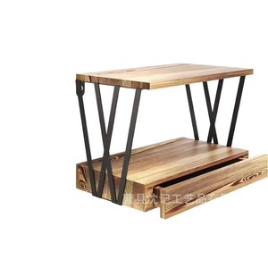 Wooden Double Layer Wall <b>Shelf</b> With Drawer Solid Wood Storage Rack For Bedroom Living Room <b>Desktop</b> Organizer - Product Image 5