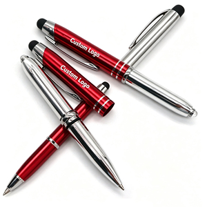 Stylo publicitaire multifonctionnel durable avec logo personnalisé, 2 en 1, stylo à bille en métal, écran tactile capacitif, cadeau d'affaires - Product Image 3