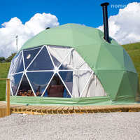 Maßgefertigtes Familien-Glamping-Kuppelzelt 10m mit Windschutz und UV-Schutz für Vier-Jahreszeiten-Camping im Luxus-Wüstenresort