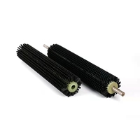Rouleau de brosse de nettoyage en nylon de qualité industrielle, noir, avec logo personnalisé, OEM, taille et longueur des poils personnalisables