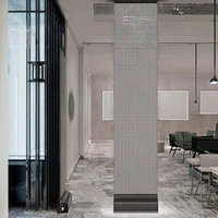 MYWAY 3.91mm 250x1000mm Verre d'affichage LED transparent à fixation adhésive pour fenêtre, façade, colonne, musée, vitrine, escaparate, bar