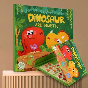 Children's Montessori Games Magnetic Dinosaur Arithmetic <b>Book</b> <b>Math</b> Addition Subtraction Decomposition Educational Toys Gemma - Product Image 1