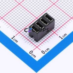 F254D-08-PT-B Shorting Cap / Jumper Cap P=2.54mm Connector 2x4 2.54mm Open Top Type 3A - Product Image 2