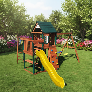 Su misura Per Bambini parco giochi All'aperto Scivolo di legno playhouse - Product Image 4