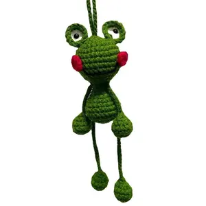新款可爱青蛙手工钩针针织儿童玩具