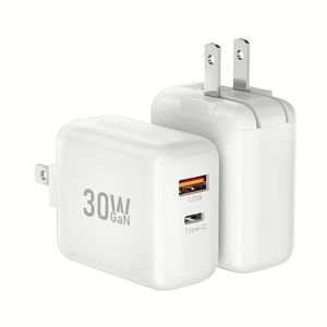 <b>Usb</b> c Pd Phone Charger30w Gan Type c Portable Mobile Chargers Fast Charging 2 Ports 30w Gan Charger for Android - Product Image 1