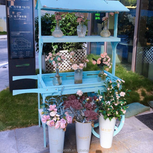 Chariot à fleurs en bois pliable personnalisé pour mariages, Noël, anniversaires d'enfants - Commande minimale unique - Fournitures pour bar à desserts de fête - Product Image 2