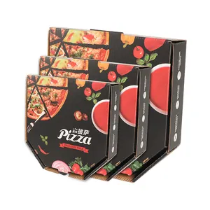 Custom logo eco friendly cartoon printed corrugated cardboard paper pizza box