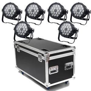 Showtime trường hợp chuyến bay 1 trong 6 PA đèn 18x10w RGBW 4 trong 1 <span class=keywords><strong>DJ</strong></span> LED màu ánh sáng sân khấu không thấm nước LED mệnh ánh sáng IP 65 - Product Image 1