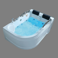 Baignoire Jacuzzi de luxe 1800x1200mm, baignoire à remous rectangulaire autoportante, moderne, pour hôtel, bain profond et massage