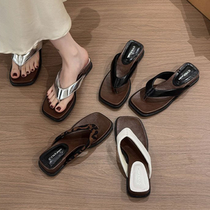 Sandales d'été à talons compensés et semelles épaisses pour femmes, nouveau style 2026, confortables, parfaites pour la plage et les robes - Product Image 6