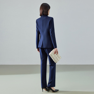 Women's White Suit Set Double-breasted Long Sleeve Skirt <b>Pants</b> Option Anti-Wrinkle Workwear Commuting Uniform - Product Image 4