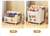 Boîte de rangement de jouets en plastique de grande capacité pour blocs de construction pour enfants et poupées panier de rangement pour bébé domestique