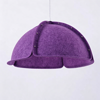 Abat-jour acoustique moderne en forme de dôme festonné, en polyester moulé, avec rivets, absorbant le son, 65 couleurs