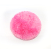 Peluche durable ronde rose fausse fura luxe en peau de mouton tapis confortable tapis doux et hirsute pour chambre à coucher