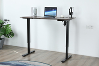 Bureau de travail moderne ergonomique électrique réglable en hauteur, convertible, extensible, en métal avec surface en bois, fabriqué en Chine