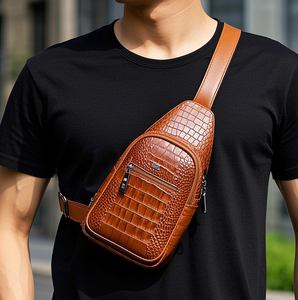 Haute qualité fabricant Croc <span class=keywords><strong>cuir</strong></span> Fanny Pack sac mode <span class=keywords><strong>banane</strong></span> taille sac PU <span class=keywords><strong>cuir</strong></span> hommes bandoulière poitrine sac - Product Image 1