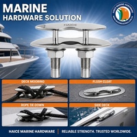HAICE Étrier de tirage encastré dissimulé en acier inoxydable 316 poli miroir, 4-1/2 pouces, pour bateaux et yachts, accessoires de quincaillerie marine