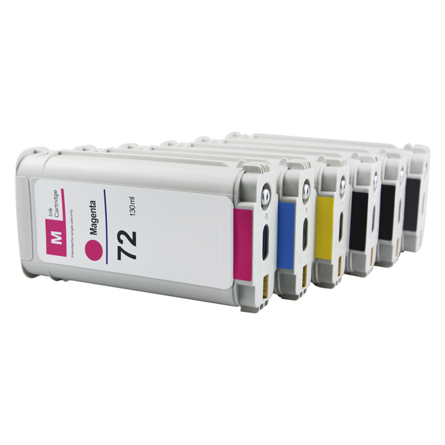 130ml Ink Cartridge 72 Compatible for HP Designjet T610 T620 T770 T790 T795 T1100 T1120 T1200 T1300 T2300 Printers