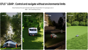 Cortacésped robótico sin cables Navimow i206/i210 con tracción en las cuatro ruedas, navegación RTK y control por aplicación para áreas de 600-1000 m². ㎡   Jardín - Product Image 4