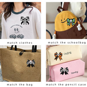 Pin Enamel Halloween Berlapis Epoksi dari Paduan Seng - Ornamen Seram Estetika Gotik Gelap & Pita Unik, Lencana Koleksi Mode yang Unik - Product Image 4