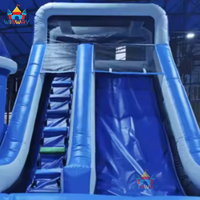 2025 nouveau château gonflable de château de saut commercial d'arrivée bleue/blanche