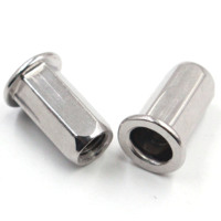 M6 M8 M10 ASTM B8 B8M B8T A453 GR660 A286 Acier inoxydable 18-8 poli, passivé, hexagonal, à tête plate, écrou rivet aveugle