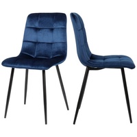 Chaise de salle à manger rembourrée de luxe en gros en Chine avec siège souple en velours au design matelassé Loft