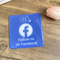 10X10cm Instagram Facebook NFC Epoksi Kart Takip Etmek İçin Dokunun Sosyal Medya Programlanabilir NFC Bağlantısı Mağazalar, Restoranlar ve Kafeler için