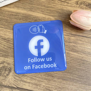 Tarjeta NFC Epoxi de 10x10cm para Instagram y Facebook, Programable, para Seguimiento en Redes Sociales, para Tiendas, Restaurantes y Cafés - Product Image 3