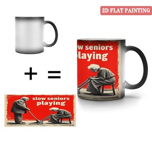 Smooth Round Rim <b>Ceramic</b> <b>Cup</b> 11oz Frosted Black Heat Sensitive Color Changing Magic Mug - Product Image 4