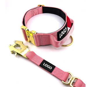 Hundeleine Zachte Neopreen Gewatteerde Hond Lood Verstelbare Zware Nylon Grote Gevechtstactische Hondentraining Halsband En Riem Set