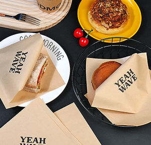 Emballage à emporter en papier kraft écologique avec logo personnalisé pour hamburgers, frites, sacs en papier pour en-cas anti-graisse, emballage alimentaire - Product Image 3
