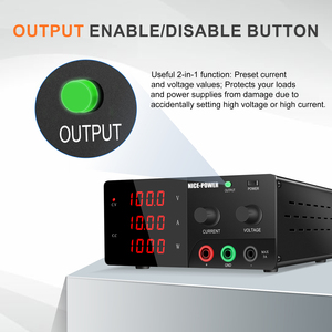Alimentation électrique numérique de précision KUAIQU <span class=keywords><strong>R</strong></span>-SPS10010-232 haute puissance 1000W 0~100V 0~10A 110V/220V, prise US/EU/AU - Product Image 3