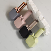Botol Kaca Kemasan Kosmetik Persegi 10ml Warna Kustom Sampel Gratis untuk Cat Kuku Gel UV dengan Tutup Berpita dan Kuas untuk Riasan Cair