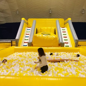 Parque temático inflable de alquiler grande con diseño de carrera de obstáculos inflable personalizado comercial con tobogán para interiores y exteriores - Product Image 5