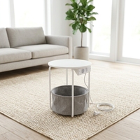 Table basse extensible moderne en bois massif et MDF avec structure en fer, design écologique pour les salons d'appartements