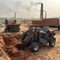 Mini-chargeuse sur pneus diesel abordable Ygzg 4x4 compacte avec godet articulé pour l'agriculture, la construction et le transport
