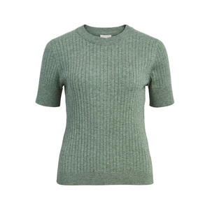 Blouse en tricot pour femme, coupe classique, manches raglan mi-longues, décontractée, respirante, écologique, confortable, pour l'été - Product Image 1