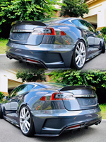 2013-2020 pour Tesla Model S Kit de carrosserie en Fiber de carbone de style PD amélioré jupes latérales de pare-chocs avant capot de becquet de pare-chocs arrière