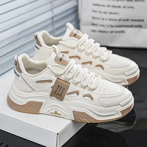 <b>Mens</b> <b>Casual</b> Board <b>Shoes</b> <b>for</b> Spring Trend <b>White</b> Sports Sneakers Breathable Waterproof Features Insole Made Mesh Wear Resistant - Product Image 3