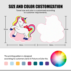 150Cm Sợi Nhỏ Cát Miễn Phí Hình Khăn Tùy Chỉnh Dễ Thương Tùy Chỉnh Bán Buôn In Phim Hoạt Hình Vòng Bãi Biển Khăn - Product Image 5