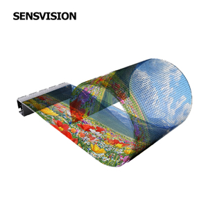 ป้ายโฆษณา <span class=keywords><strong>LED</strong></span> หน้าจอฟิล์มใสขนาด240มม. P8 2500CD ป้ายดิจิตอลมีความยืดหยุ่นจอแสดงผลอิเล็กทรอนิกส์สำหรับเวทีหน้าต่างร้านค้าปลีก - Product Image 1