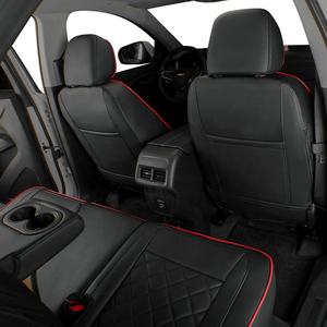 Fundas <span class=keywords><strong>de</strong></span> cuero para asiento <span class=keywords><strong>de</strong></span> coche Furri & Me, ajuste personalizado, juego completo <span class=keywords><strong>de</strong></span> protectores <span class=keywords><strong>de</strong></span> asiento <span class=keywords><strong>de</strong></span> coche con diseño <span class=keywords><strong>de</strong></span> diamante - Product Image 5