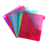 Alta calidad A3 A4 A5 plástico impermeable protección de papel doble bolsillo pestaña divisor Notebook índice 3 anillo carpeta divisor